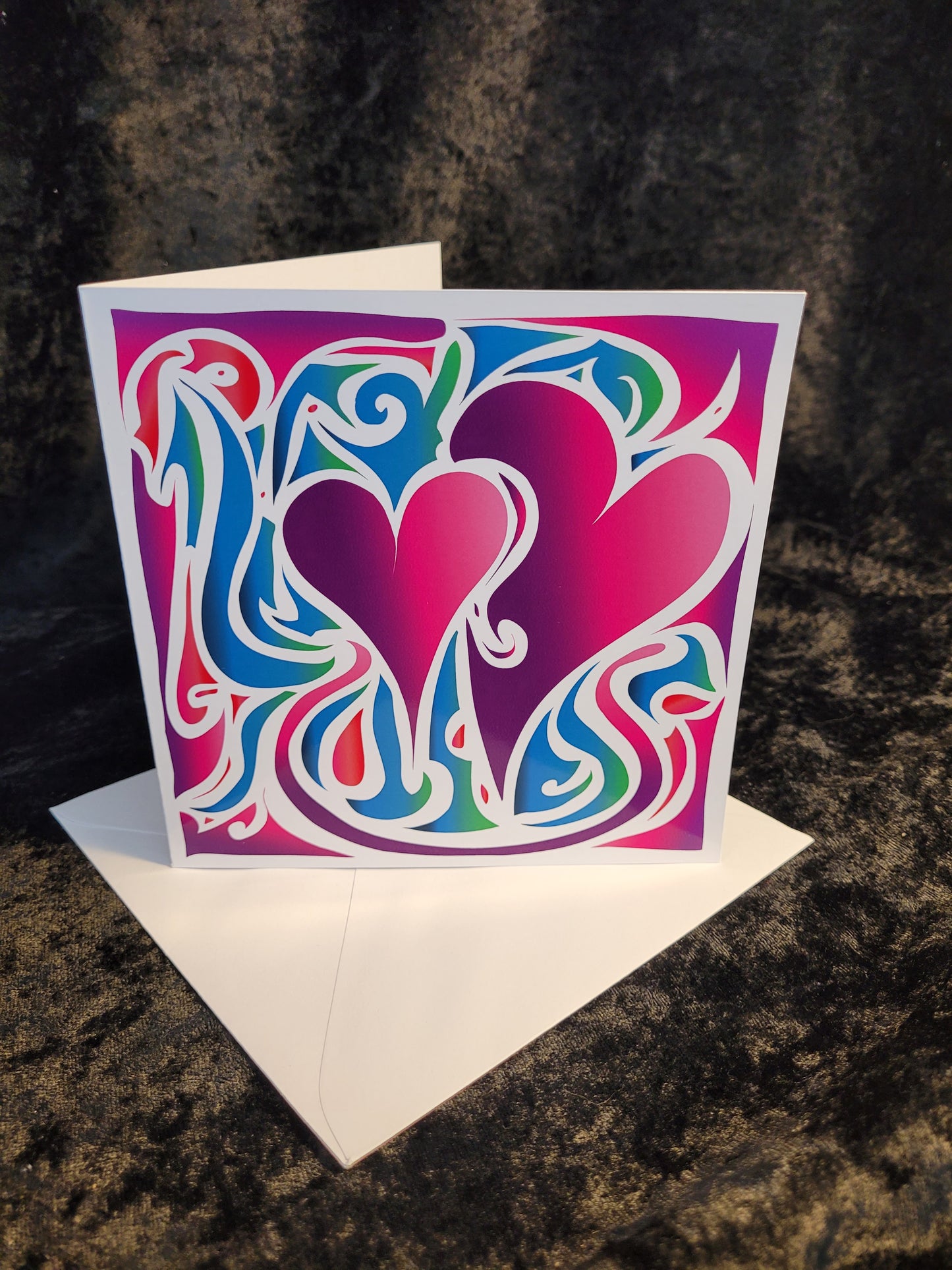 Two Hearts (Pink) Card Design