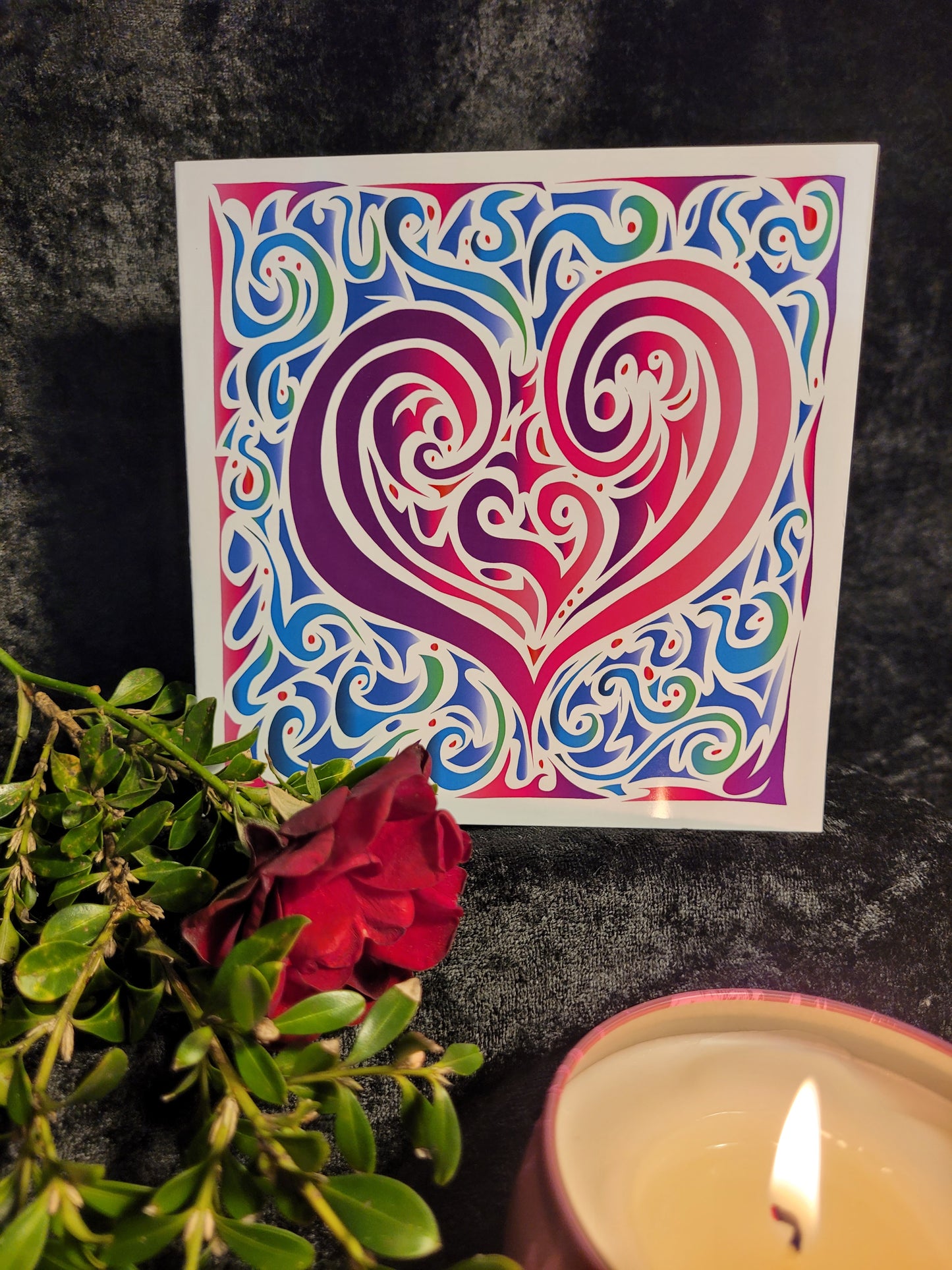 Love Heart (Pink) Greeting Card