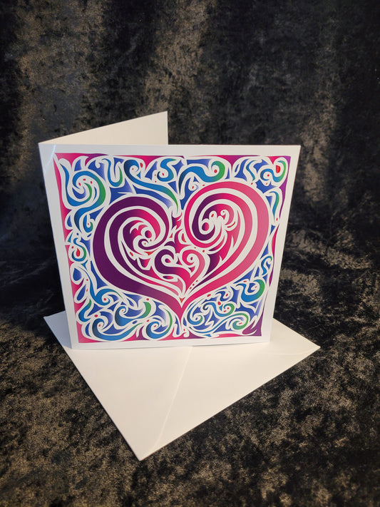 Love Heart (Pink) Greeting Card