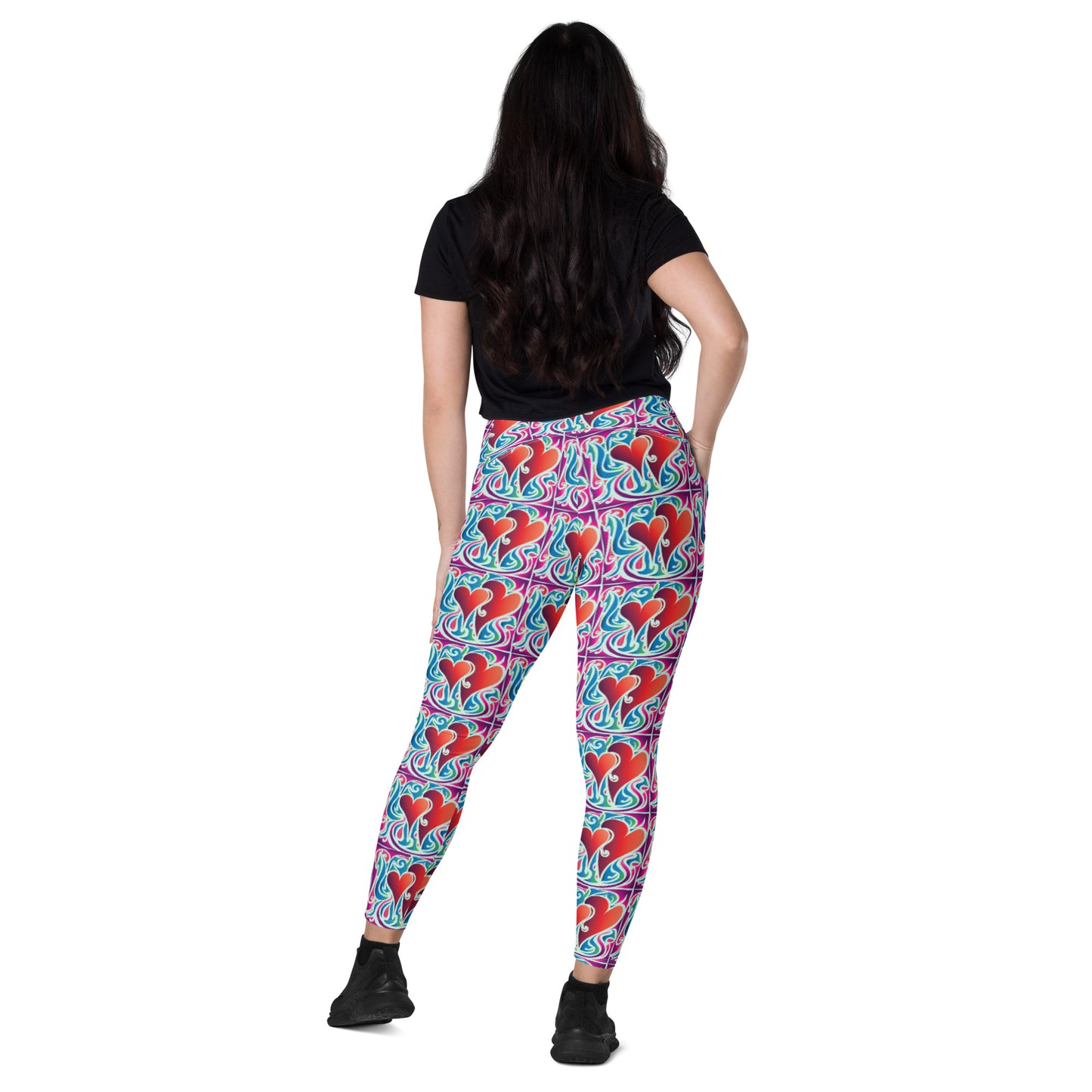 Leggings with pockets - Two Hearts