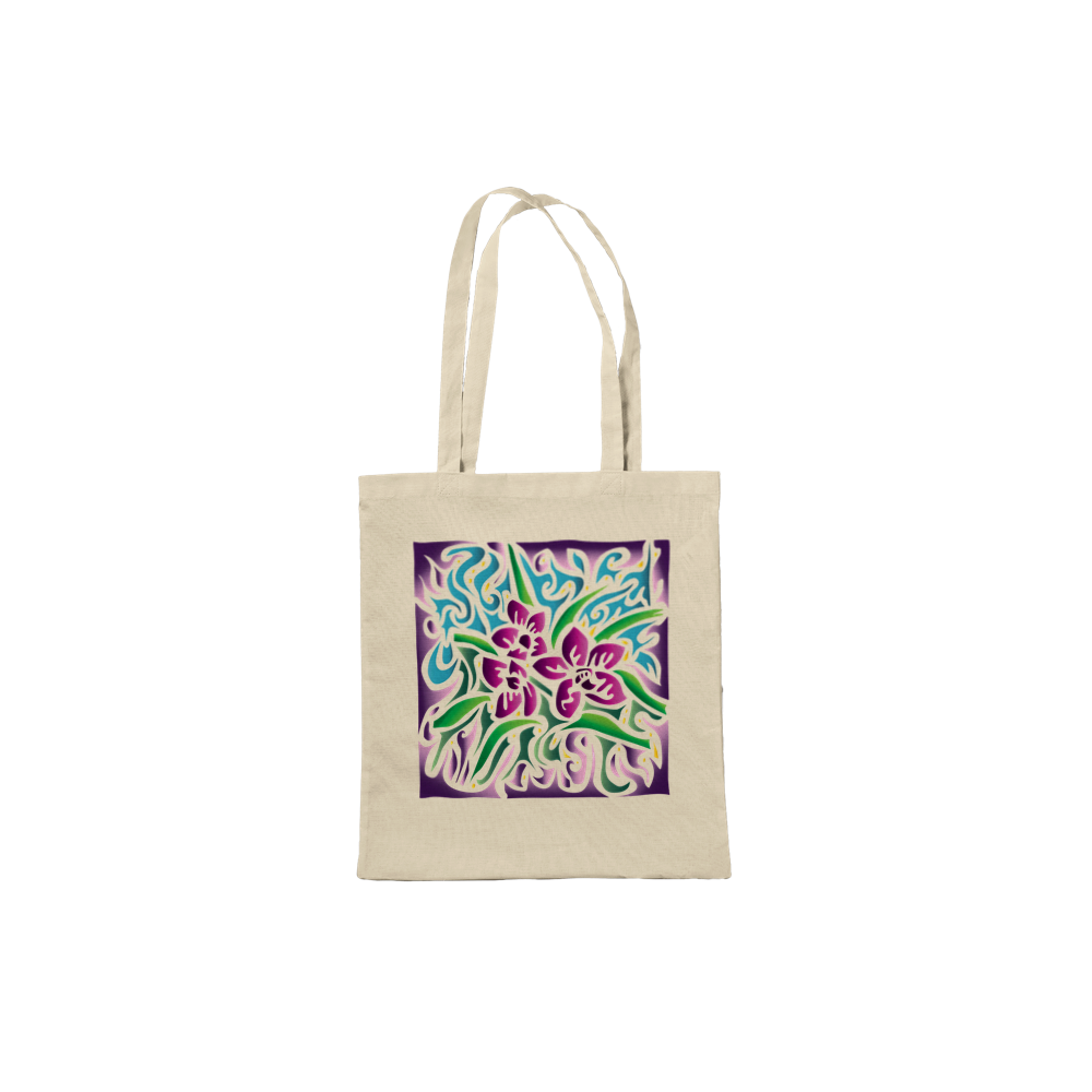 Tote Bag - Japanese Orchid Design